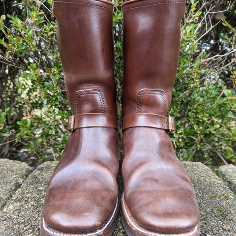 Clinch Engineer Boots 11-Inch Height in Brown-Overdyed Horsebutt