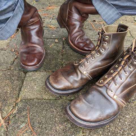 Clinch Engineer Boots 11-Inch Height in Brown-Overdyed Horsebutt