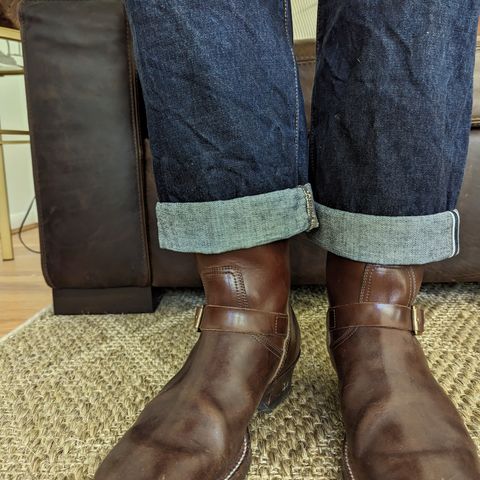 Clinch Engineer Boots 11-Inch Height in Brown-Overdyed Horsebutt