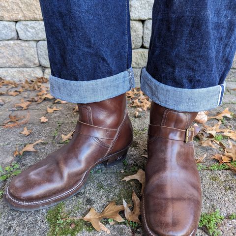 Clinch Engineer Boots 11-Inch Height in Brown-Overdyed Horsebutt