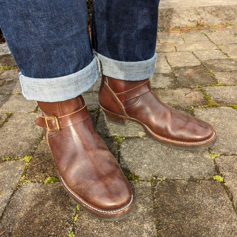 Clinch Engineer Boots 11-Inch Height in Brown-Overdyed Horsebutt