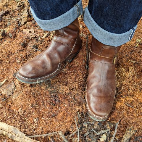 Clinch Engineer Boots 11-Inch Height in Brown-Overdyed Horsebutt