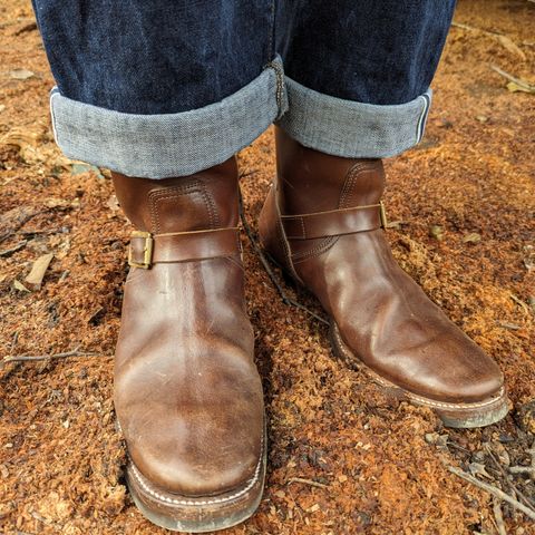 Clinch Engineer Boots 11-Inch Height in Brown-Overdyed Horsebutt