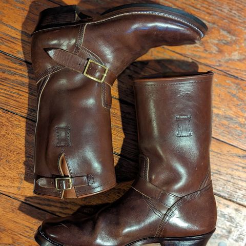 Clinch Engineer Boots 11-Inch Height in Brown-Overdyed Horsebutt