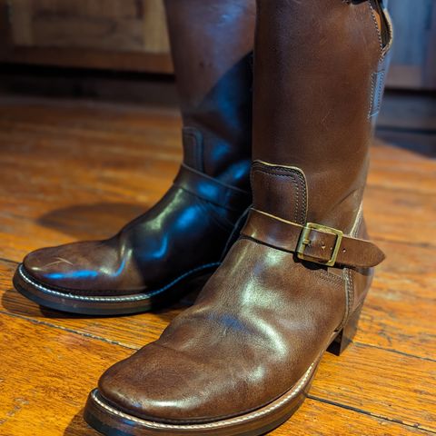 Clinch Engineer Boots 11-Inch Height in Brown-Overdyed Horsebutt