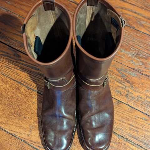 Clinch Engineer Boots 11-Inch Height in Brown-Overdyed Horsebutt