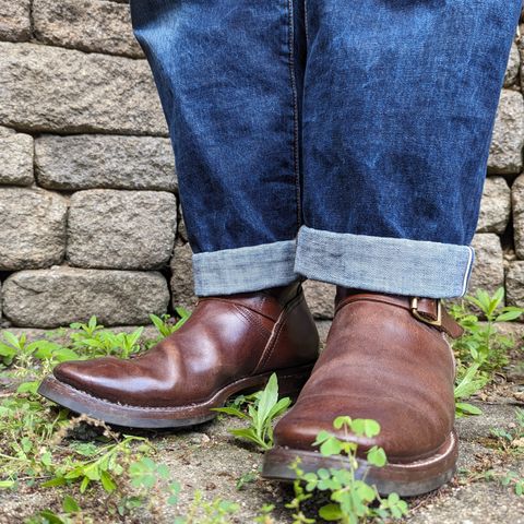 Clinch Engineer Boots 11-Inch Height in Brown-Overdyed Horsebutt