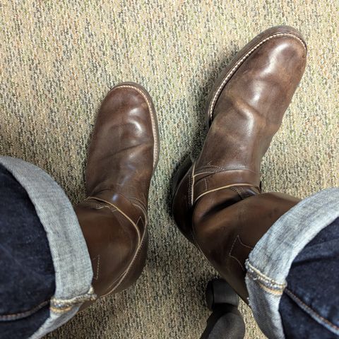 Clinch Engineer Boots 11-Inch Height in Brown-Overdyed Horsebutt