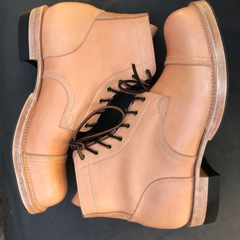 M.F. Boot Co Service Boot in Sepici Tumbled Waxed Natural Veg Tan