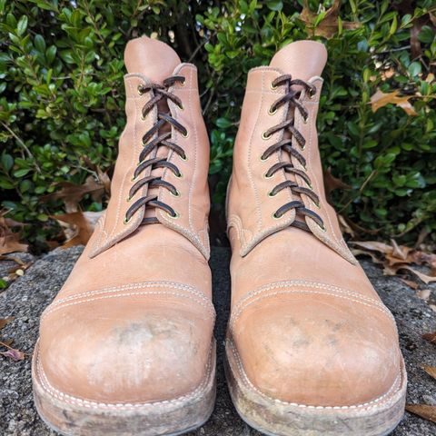 M.F. Boot Co Service Boot in Sepici Tumbled Waxed Natural Veg Tan