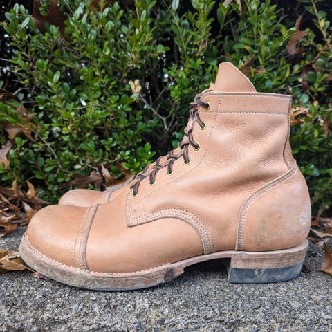 M.F. Boot Co Service Boot in Sepici Tumbled Waxed Natural Veg Tan