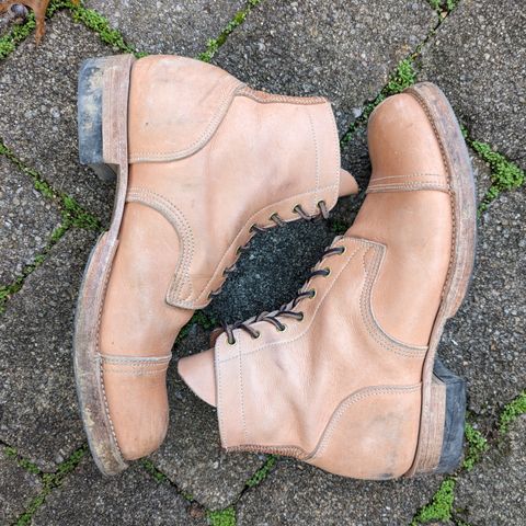 M.F. Boot Co Service Boot in Sepici Tumbled Waxed Natural Veg Tan