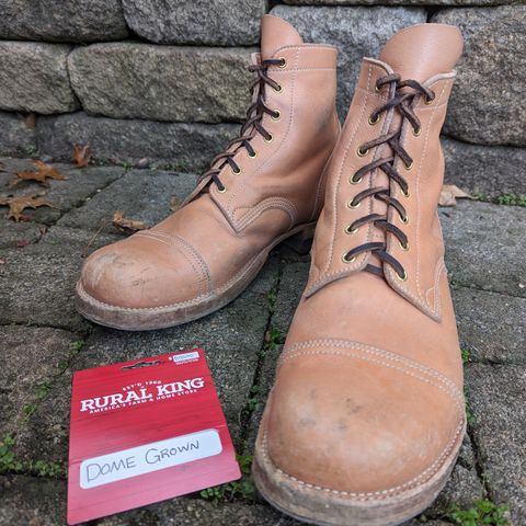 M.F. Boot Co Service Boot in Sepici Tumbled Waxed Natural Veg Tan