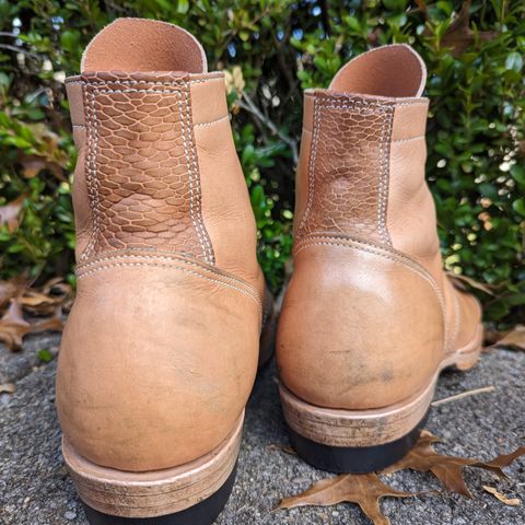 M.F. Boot Co Service Boot in Sepici Tumbled Waxed Natural Veg Tan
