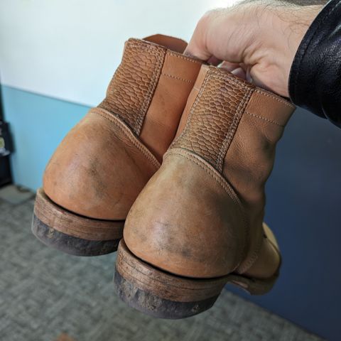 M.F. Boot Co Service Boot in Sepici Tumbled Waxed Natural Veg Tan