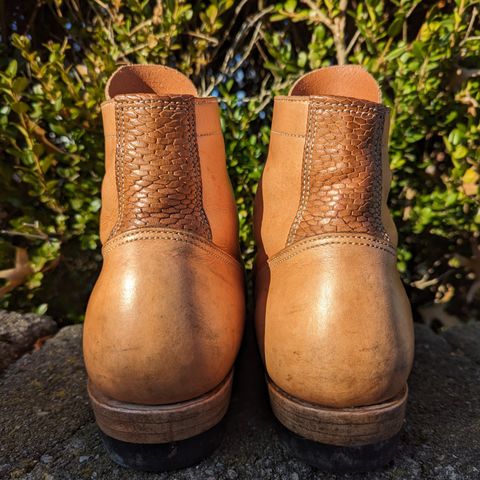 M.F. Boot Co Service Boot in Sepici Tumbled Waxed Natural Veg Tan