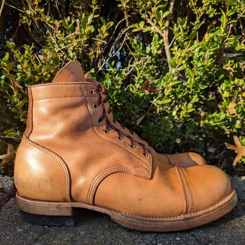 M.F. Boot Co Service Boot in Sepici Tumbled Waxed Natural Veg Tan