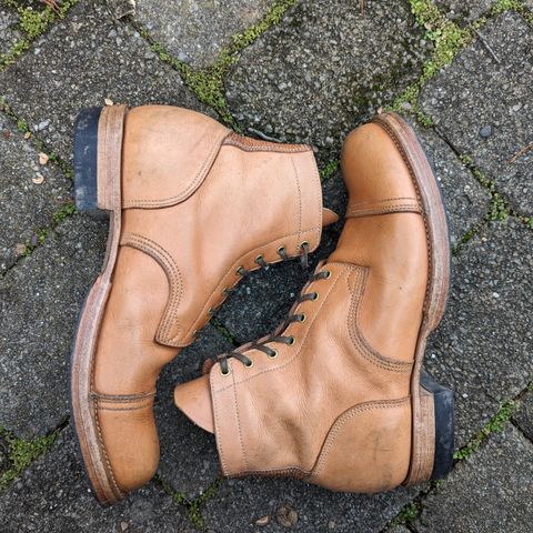 M.F. Boot Co Service Boot in Sepici Tumbled Waxed Natural Veg Tan