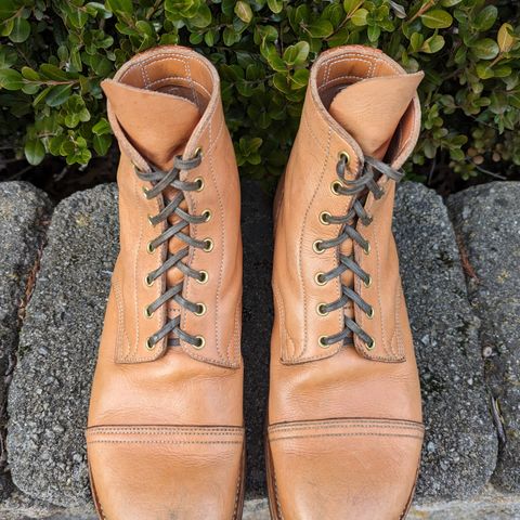 M.F. Boot Co Service Boot in Sepici Tumbled Waxed Natural Veg Tan
