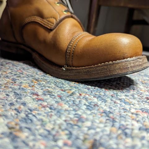 M.F. Boot Co Service Boot in Sepici Tumbled Waxed Natural Veg Tan