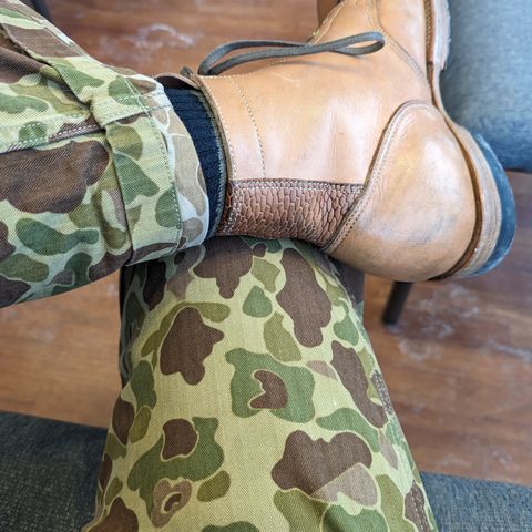 M.F. Boot Co Service Boot in Sepici Tumbled Waxed Natural Veg Tan