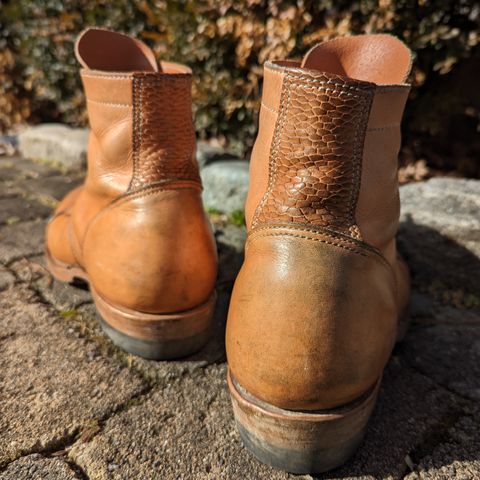 M.F. Boot Co Service Boot in Sepici Tumbled Waxed Natural Veg Tan