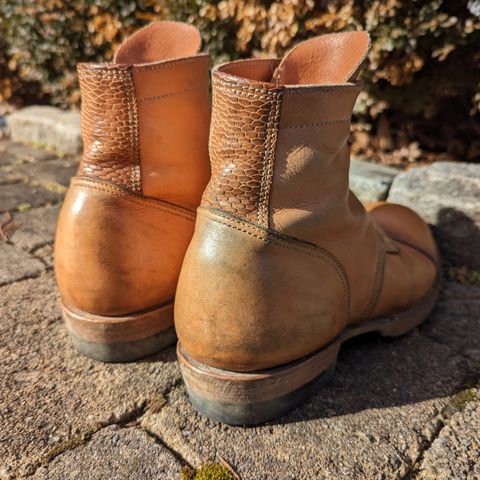 M.F. Boot Co Service Boot in Sepici Tumbled Waxed Natural Veg Tan