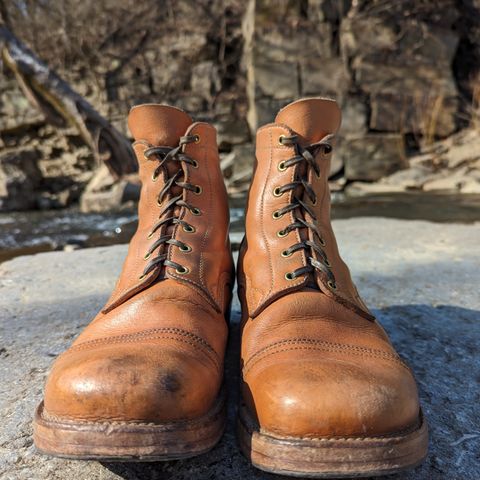 View photo of M.F. Boot Co Service Boot in Sepici Tumbled Waxed Natural Veg Tan