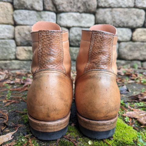 View photo of M.F. Boot Co Service Boot in Sepici Tumbled Waxed Natural Veg Tan