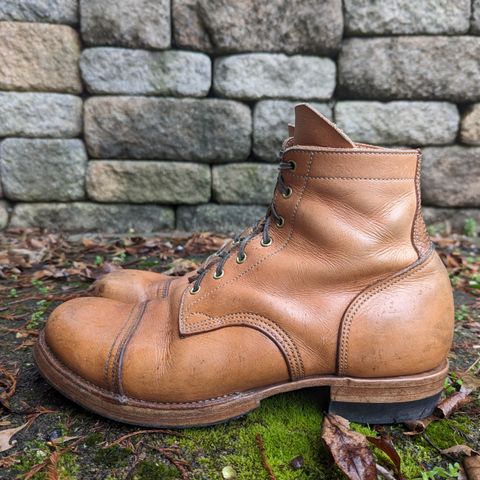 View photo of M.F. Boot Co Service Boot in Sepici Tumbled Waxed Natural Veg Tan