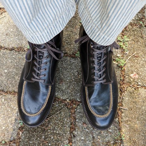 The 2 Monkeys Sportif Boots in Du Puy Patina Crust "Dyeable" French Calf
