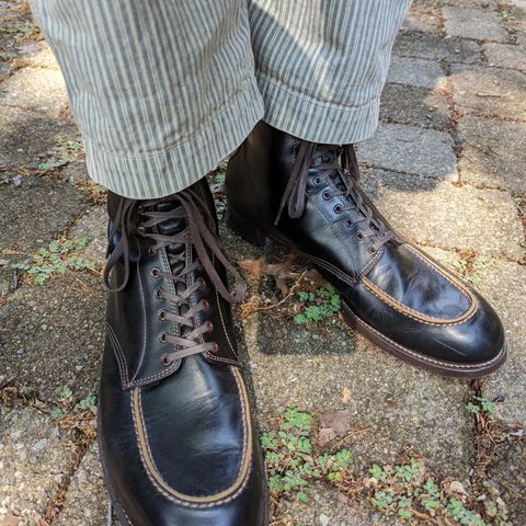 The 2 Monkeys Sportif Boots in Du Puy Patina Crust "Dyeable" French Calf