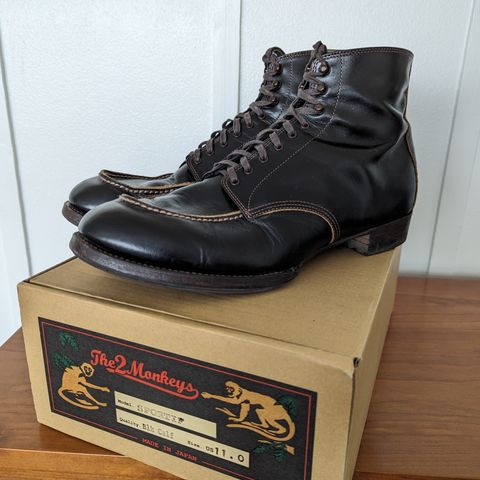 The 2 Monkeys Sportif Boots in Du Puy Patina Crust "Dyeable" French Calf