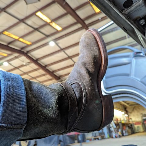 Unsung Renegade Cowboy in Wickett & Craig Olive H Latigo