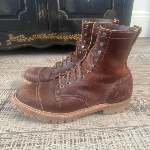 Truman Custom Model in Horween Chestnut Waxed Flesh