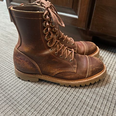 Truman Custom Model in Horween Chestnut Waxed Flesh