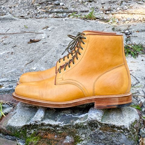 Search result thumbnail of Viberg Officer Boot in Shinki Camel Latigo Horsehide