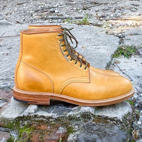 Viberg Officer Boot in Shinki Camel Latigo Horsehide