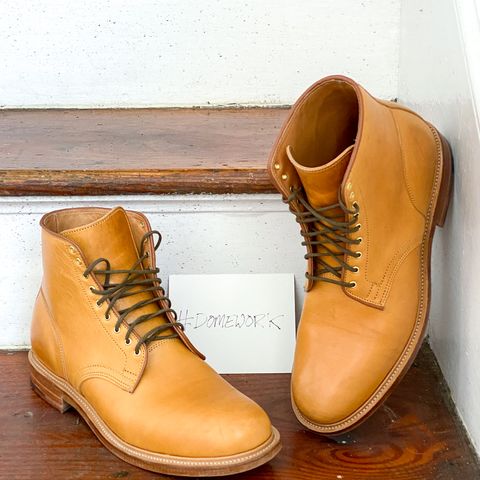 Viberg Officer Boot in Shinki Camel Latigo Horsehide