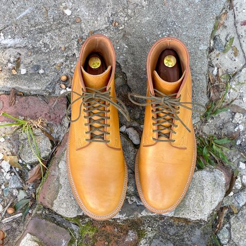 Viberg Officer Boot in Shinki Camel Latigo Horsehide