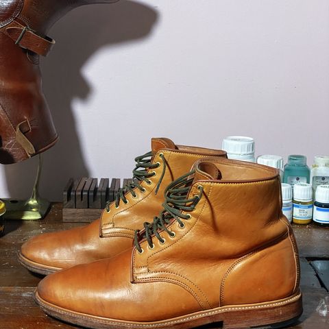 Viberg Officer Boot in Shinki Camel Latigo Horsehide