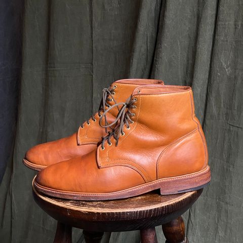 View photo of Viberg Officer Boot in Shinki Camel Latigo Horsehide