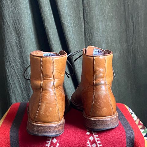 View photo of Viberg Officer Boot in Shinki Camel Latigo Horsehide