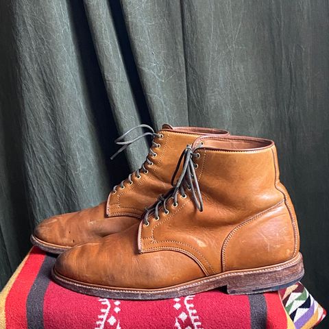 View photo of Viberg Officer Boot in Shinki Camel Latigo Horsehide