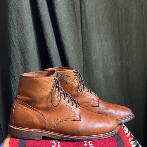 View photo of Viberg Officer Boot in Shinki Camel Latigo Horsehide