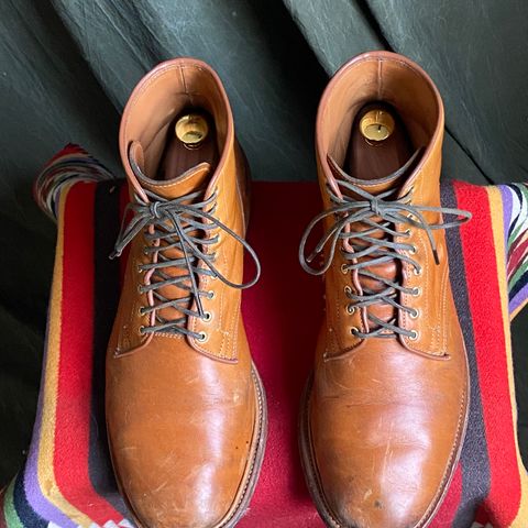 View photo of Viberg Officer Boot in Shinki Camel Latigo Horsehide