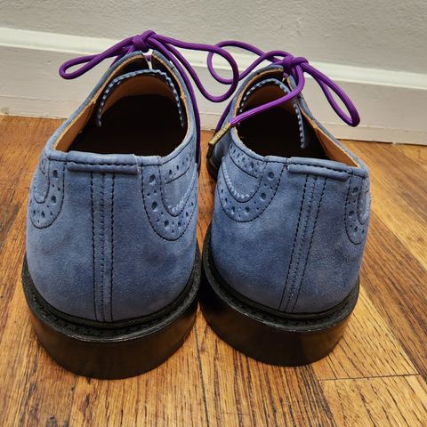 Tricker's Bourton Country Shoe in Zonta Indigo Castorino Suede