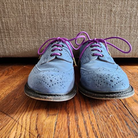 Tricker's Bourton Country Shoe in Zonta Indigo Castorino Suede