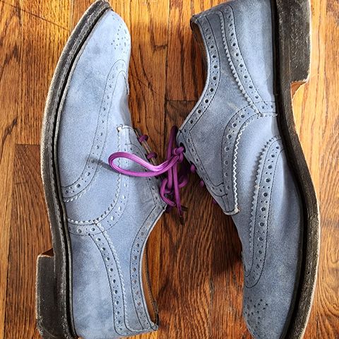 Tricker's Bourton Country Shoe in Zonta Indigo Castorino Suede