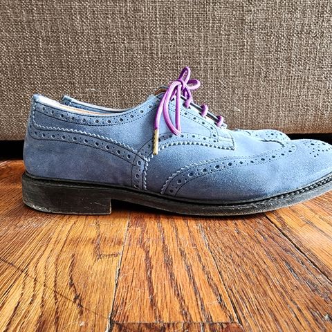 Tricker's Bourton Country Shoe in Zonta Indigo Castorino Suede